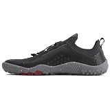 Vivobarefoot Primus Trail Knit FG - Zapatos transpirables para hombre con suela firme para pies descalzos, Gris obsidiana, 45 EU