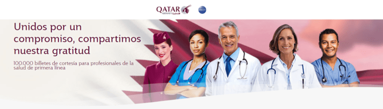 Qatar Airways: Billetes gratis para Sanitarios
