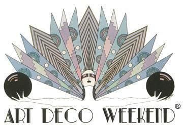 logotipo de miami de fin de semana art déco