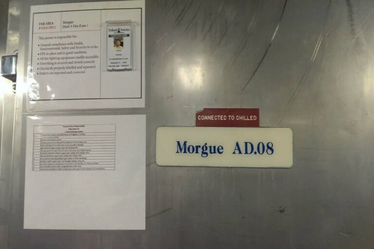 ¿Los cruceros tienen morgues?