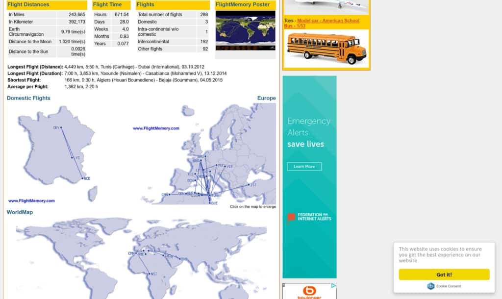 Tomado de mi perfil público FlightMemory
